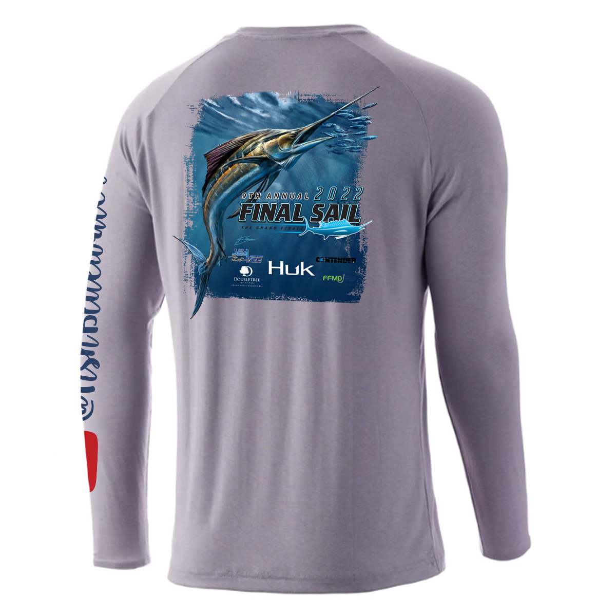 2022 Final Sail Huk Mens Long Sleeve Performance - Grey